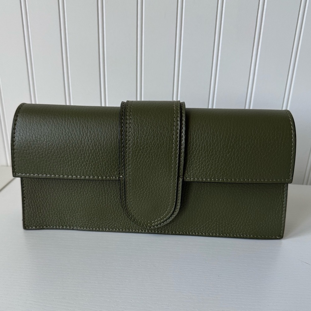 Le Bambino Olive Green Leather Multiway Purse Bag